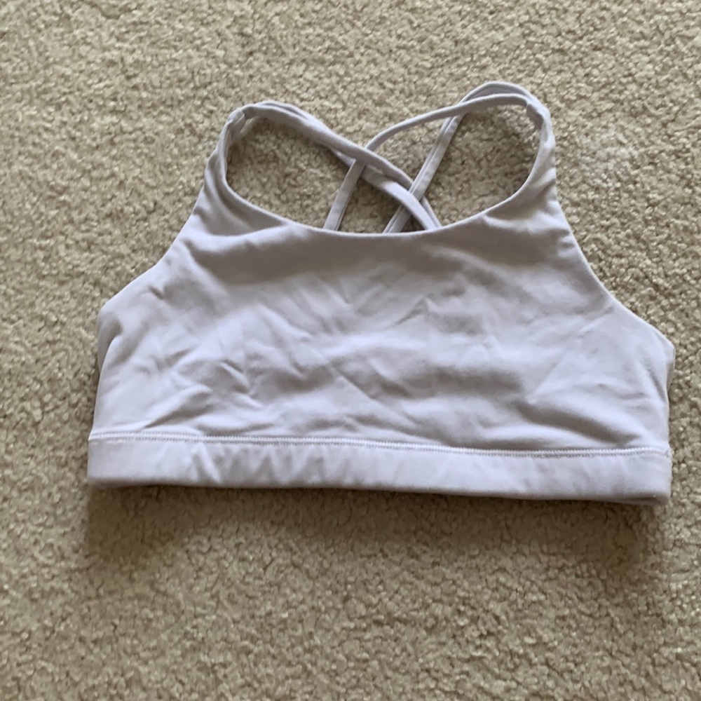 Gently used athleta white sports bra size 12